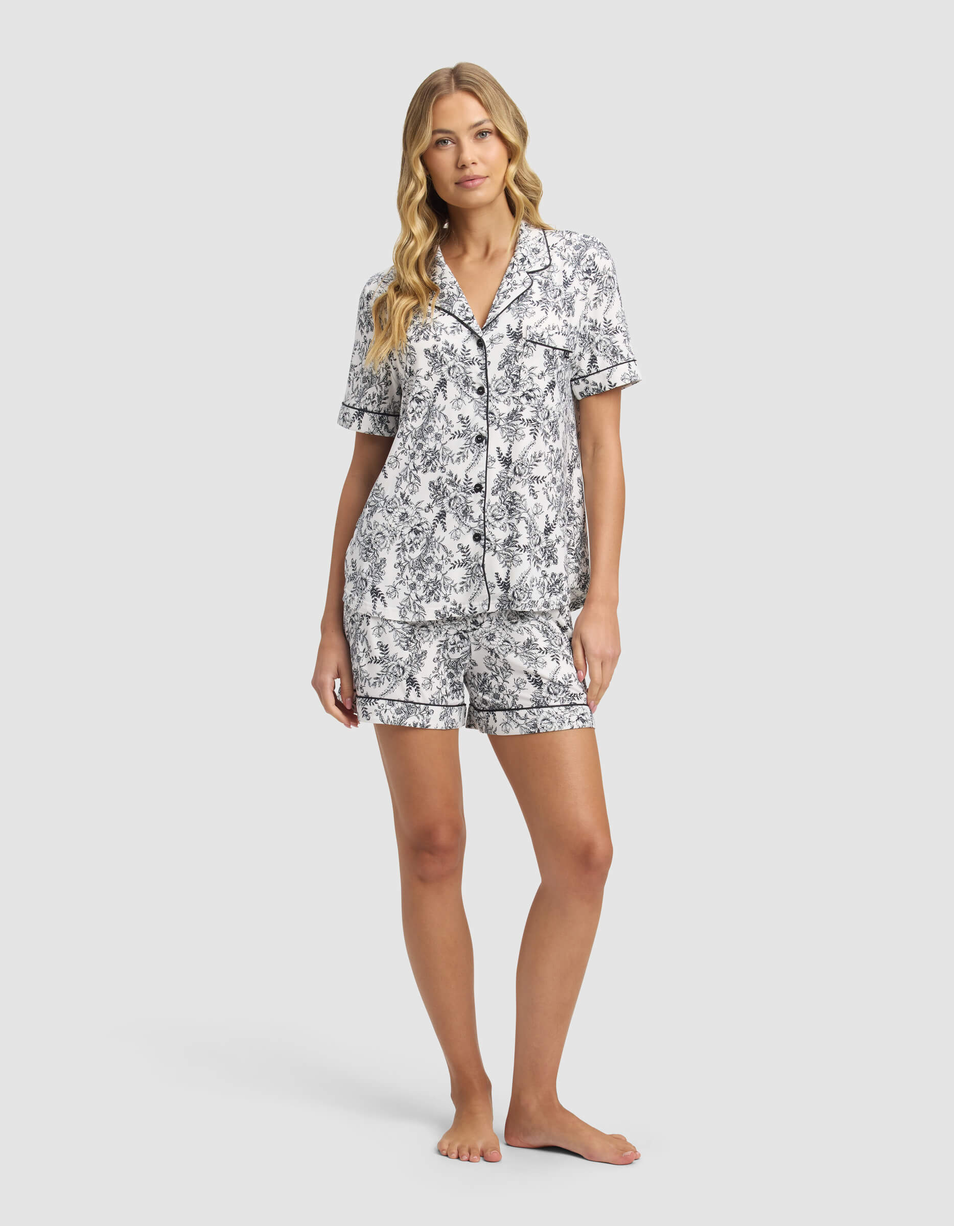 Women's Bamboo Stretch-Knit Short Sleeve Pajama Set - Last Chance - Image 17