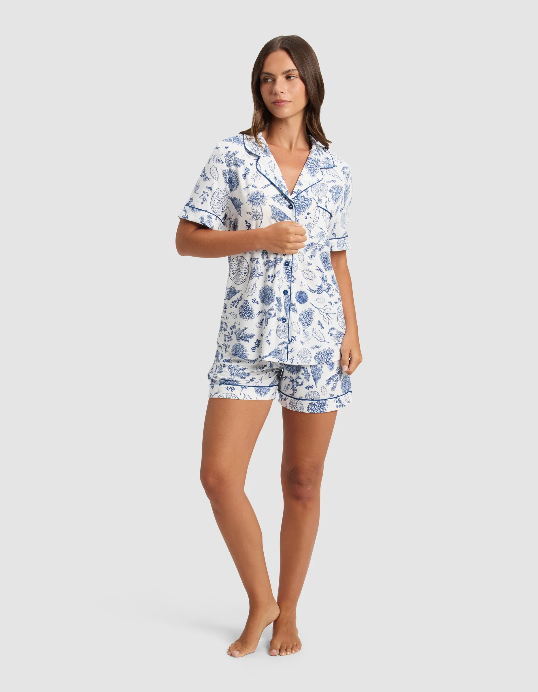 Women's Bamboo Stretch-Knit Short Sleeve Pajama Top - Last Chance - Image 16