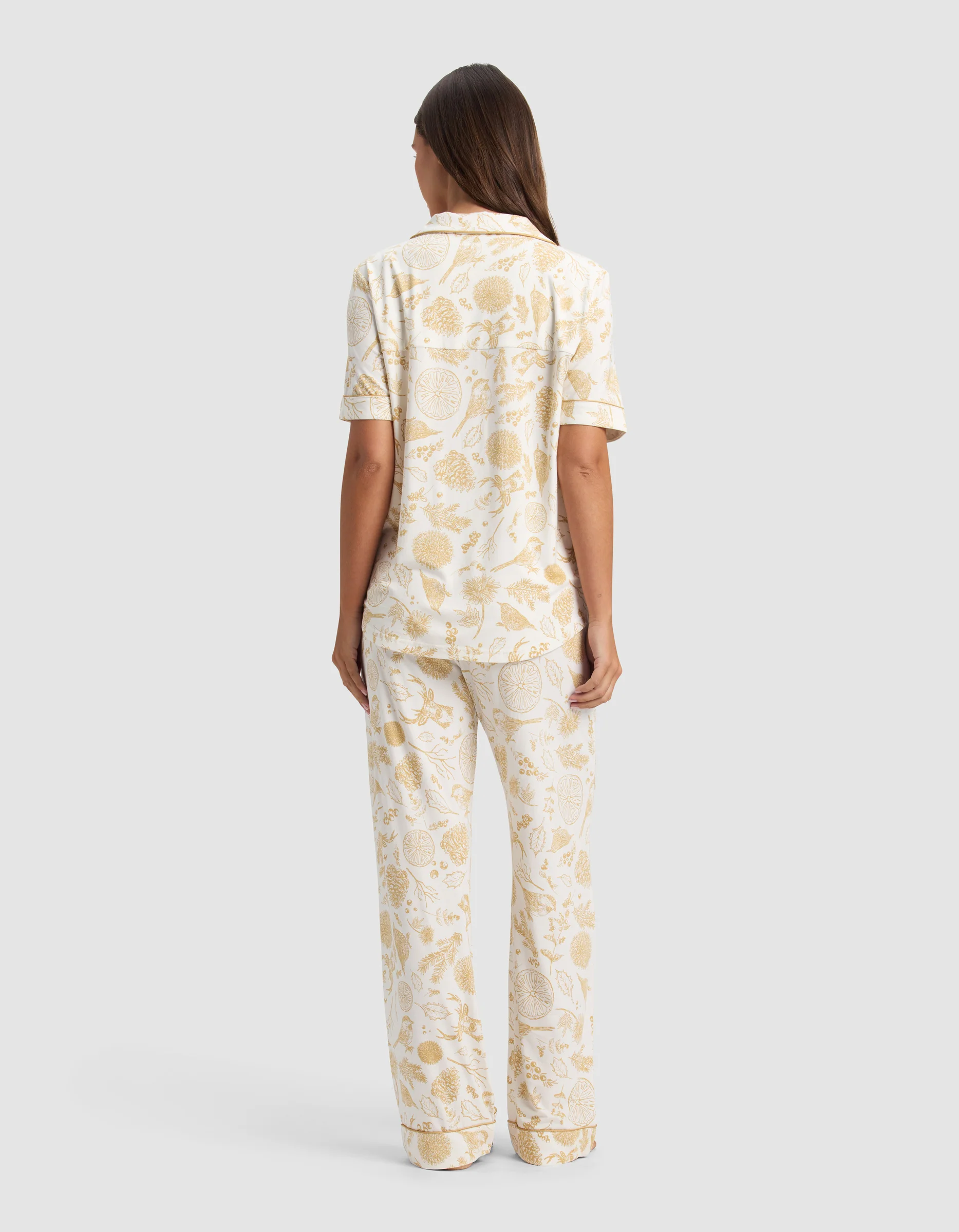 Women's Bamboo Stretch-Knit Short Sleeve & Pant Pajama Set - Last Chance - Image 13