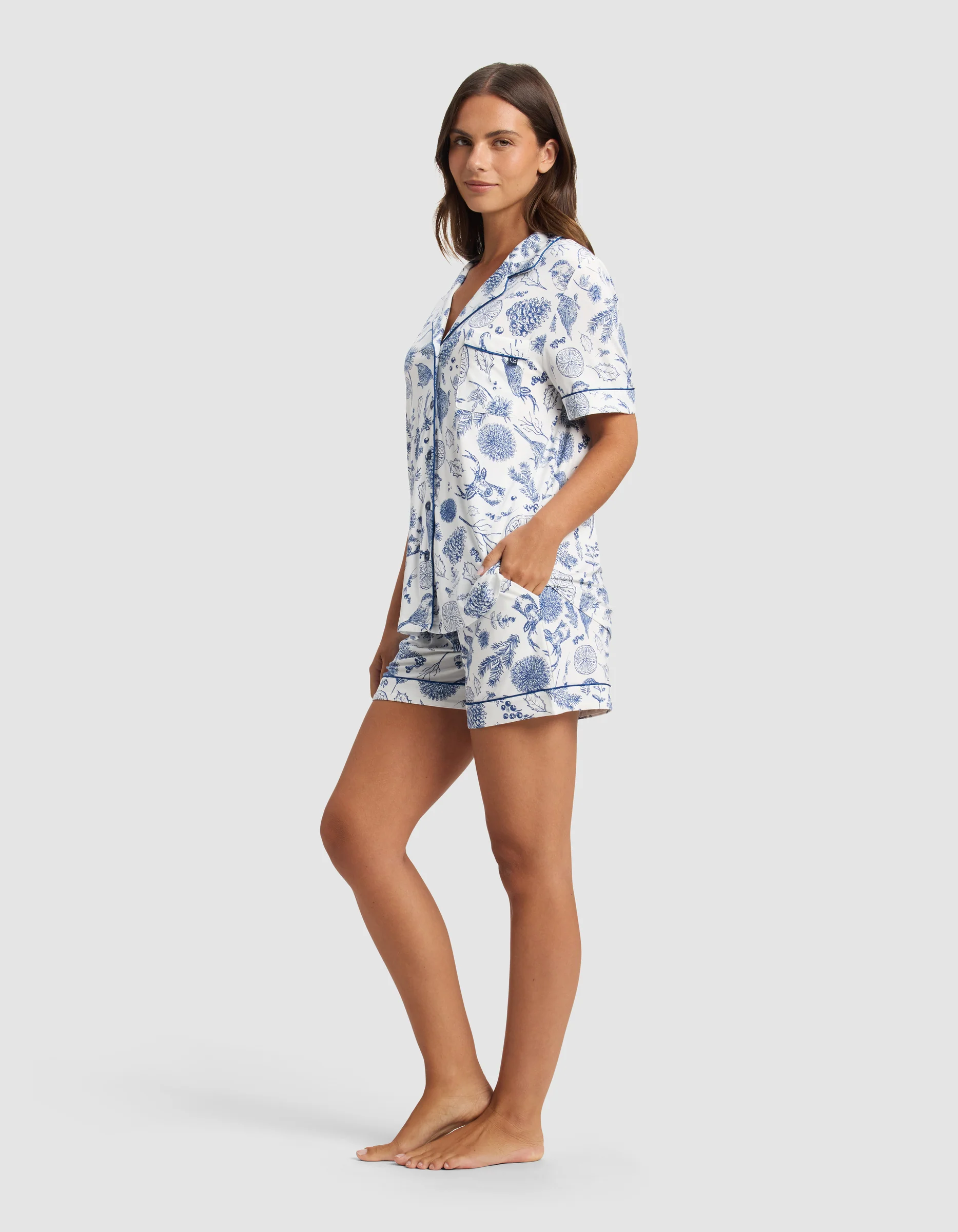 Women's Bamboo Stretch-Knit Short Sleeve Pajama Set - Last Chance - Image 6