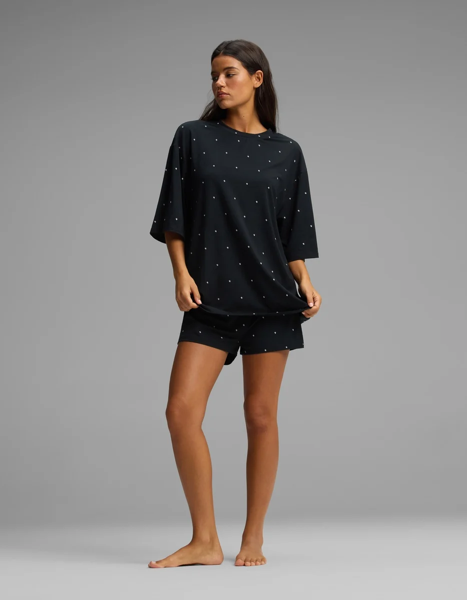 Women's First Layer Boyfriend Sleep Tee & Boxer Short Set - Image 19