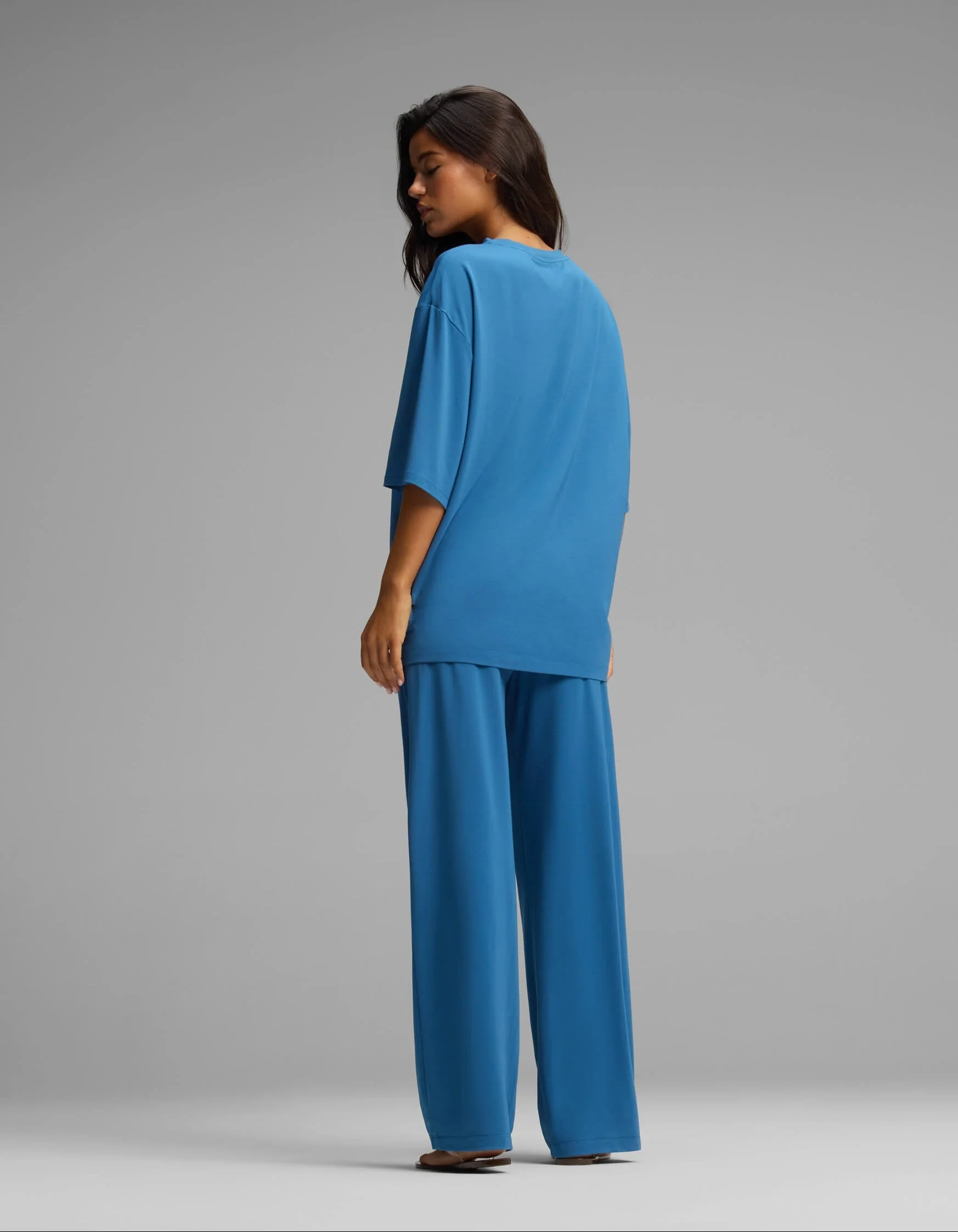 Women's First Layer Boyfriend Sleep Tee & Pajama Pant Set - Image 8