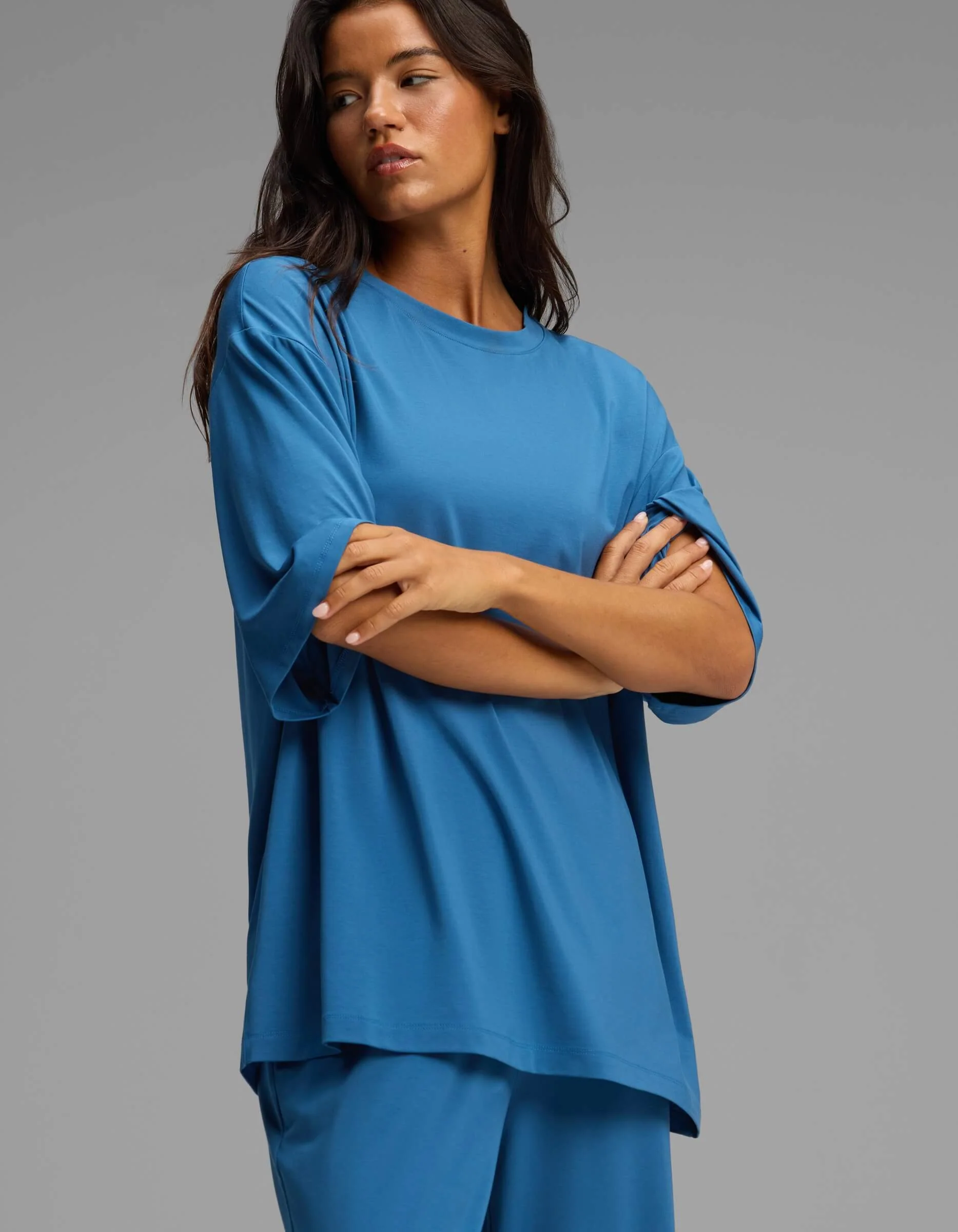Women's First Layer Boyfriend Sleep Tee & Pajama Pant Set - Image 9