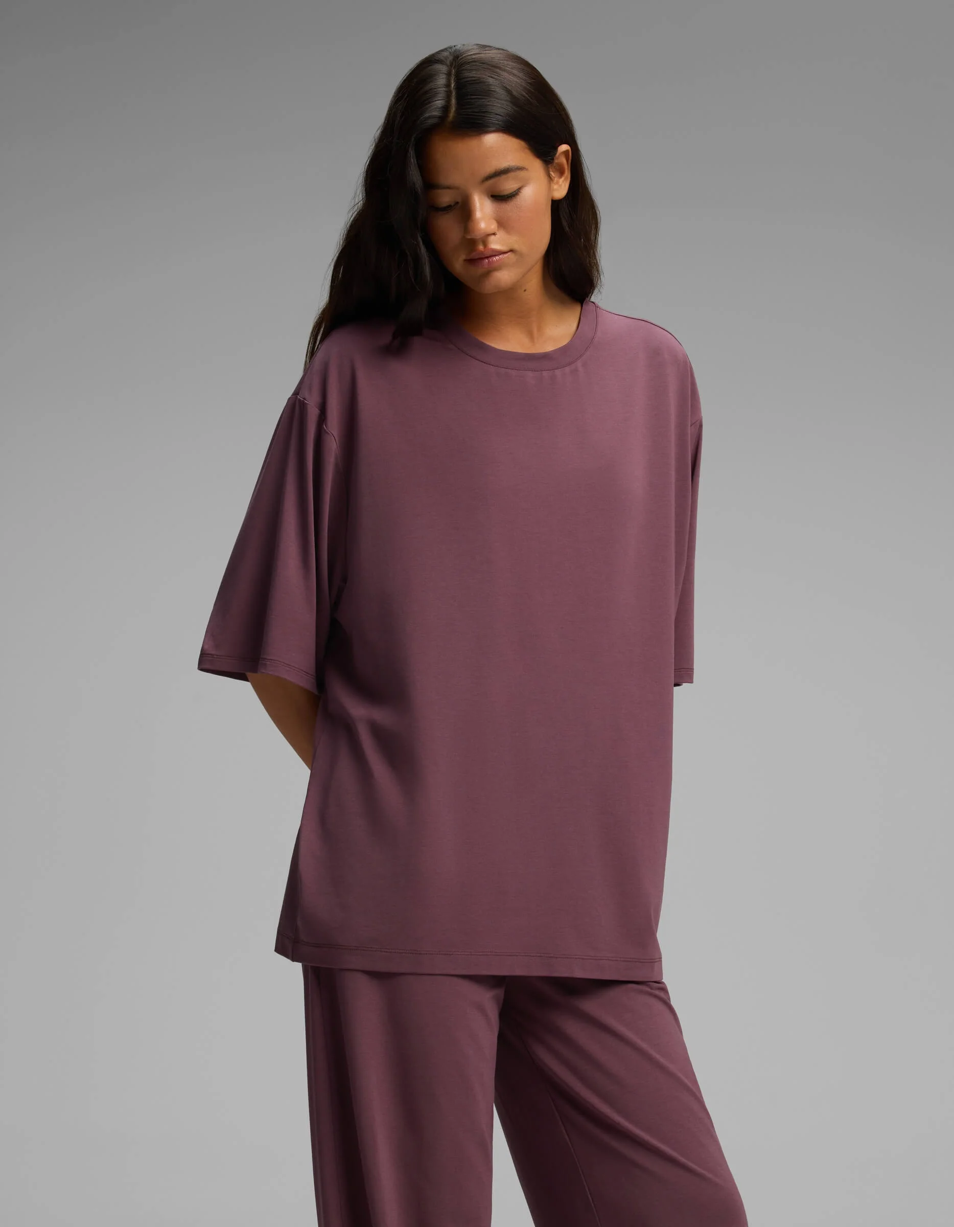 Women's First Layer Boyfriend Sleep Tee & Pajama Pant Set - Image 3