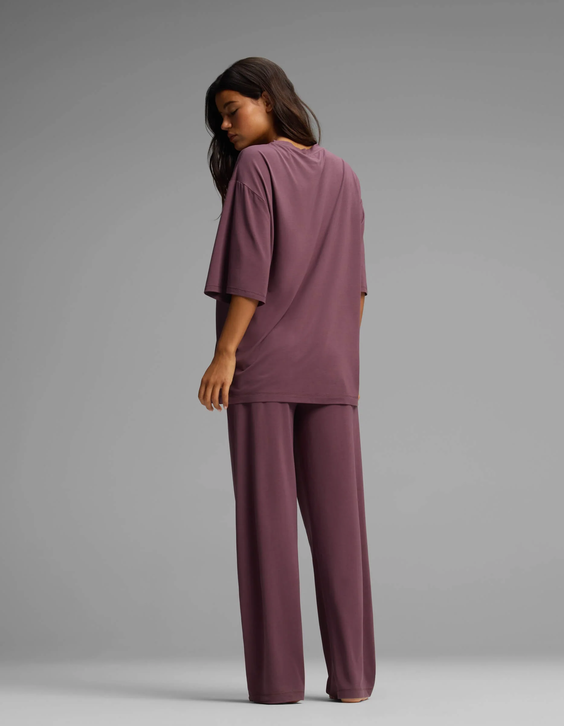 Women's First Layer Boyfriend Sleep Tee & Pajama Pant Set - Image 2