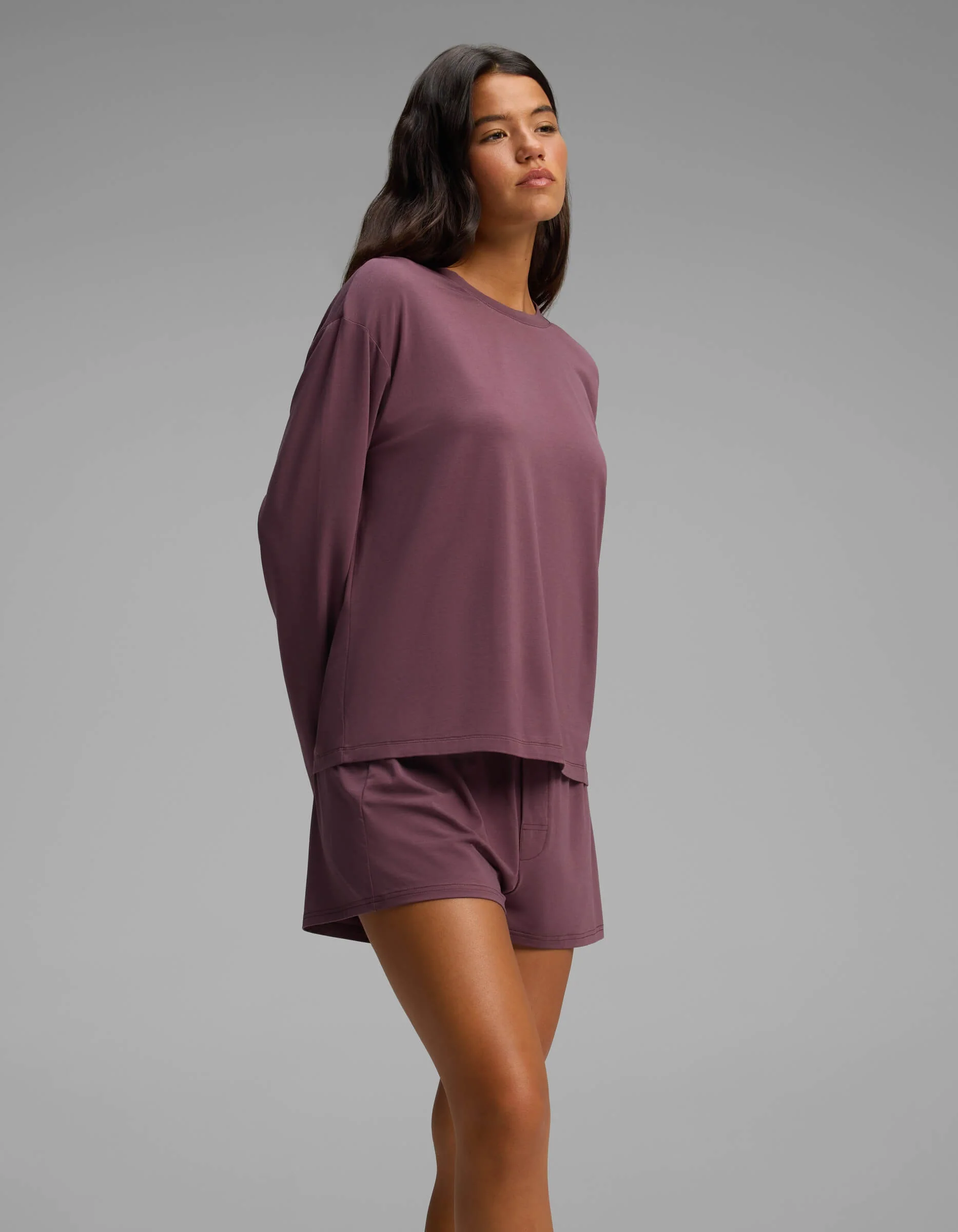 Women's First Layer Long Sleeve Sleep Tee & Boxer Short Set - Image 15