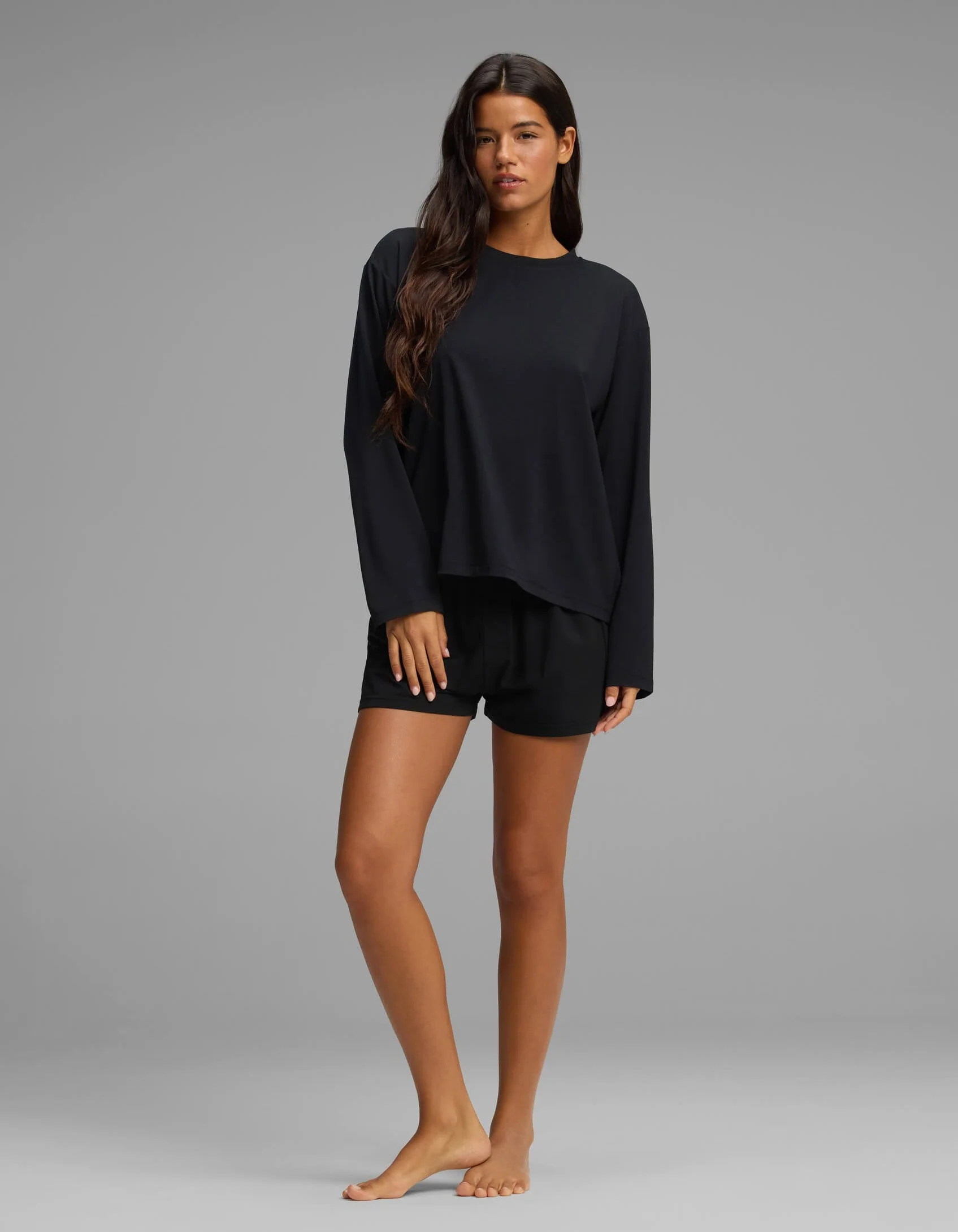 Women's First Layer Long Sleeve Sleep Tee & Boxer Short Set
