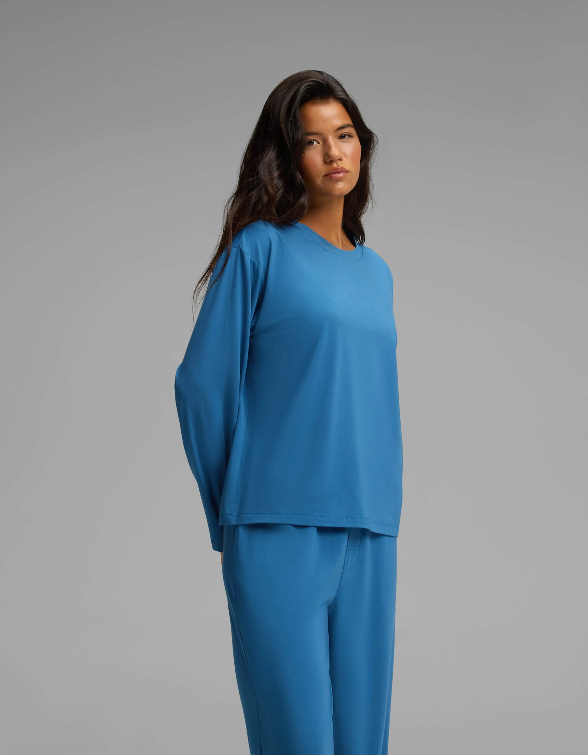 Women's First Layer Long Sleeve Sleep Tee & Pajama Pant Set - Image 10