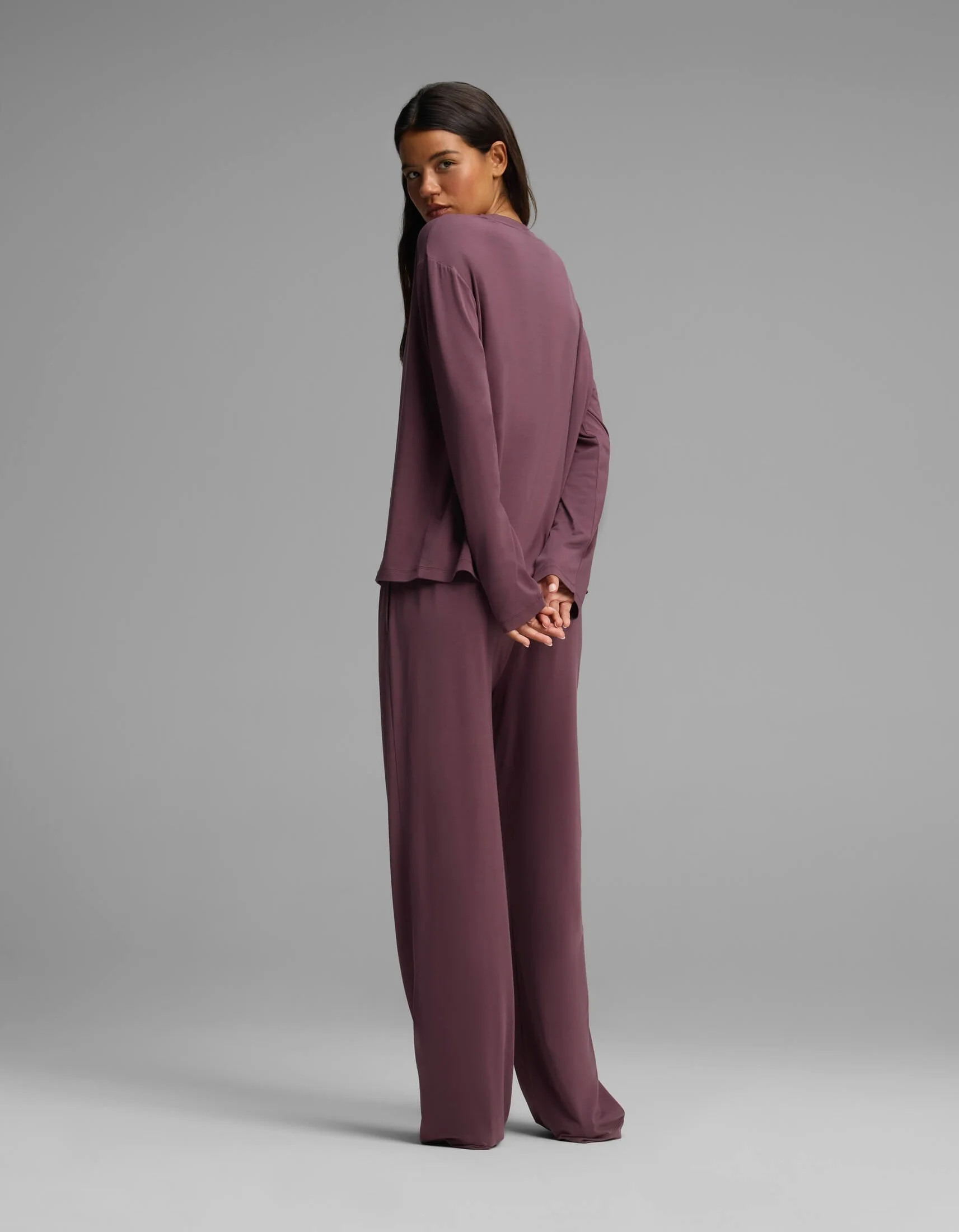 Women's First Layer Long Sleeve Sleep Tee & Pajama Pant Set - Image 2