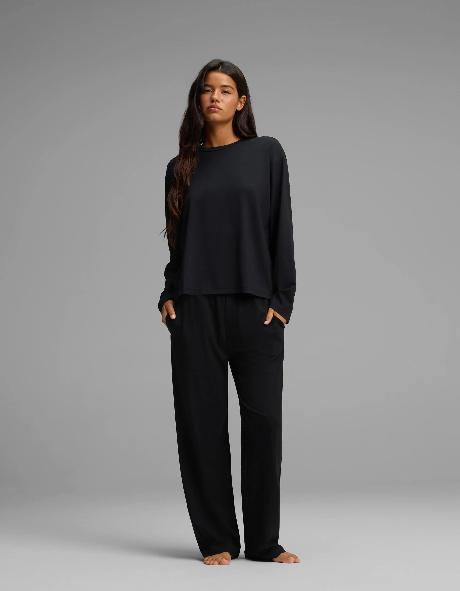 Women's First Layer Long Sleeve Sleep Tee & Pajama Pant Set - Image 14