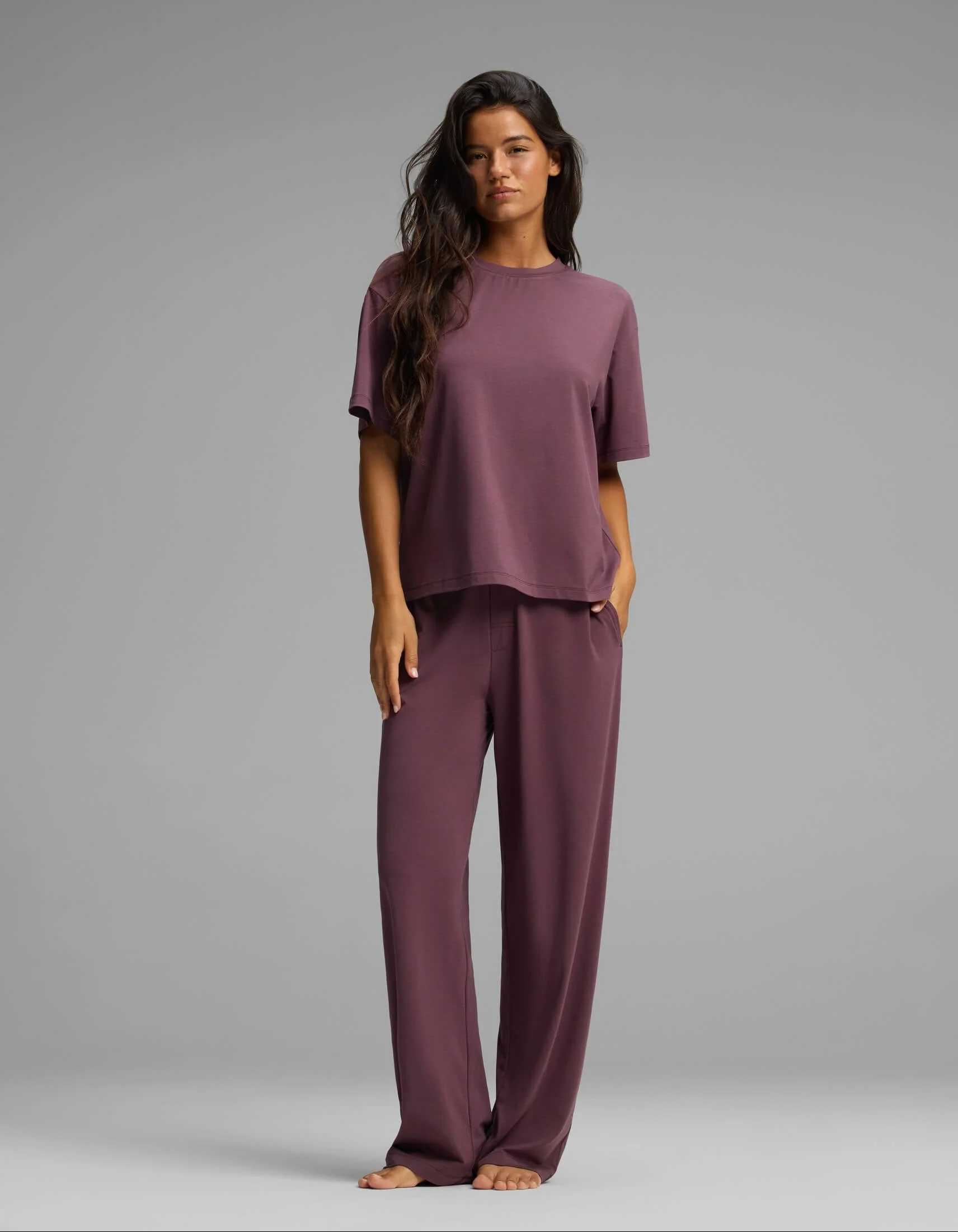 Women's First Layer Pajama Short Sleeve Tee & Pajama Pant Set - Image 11