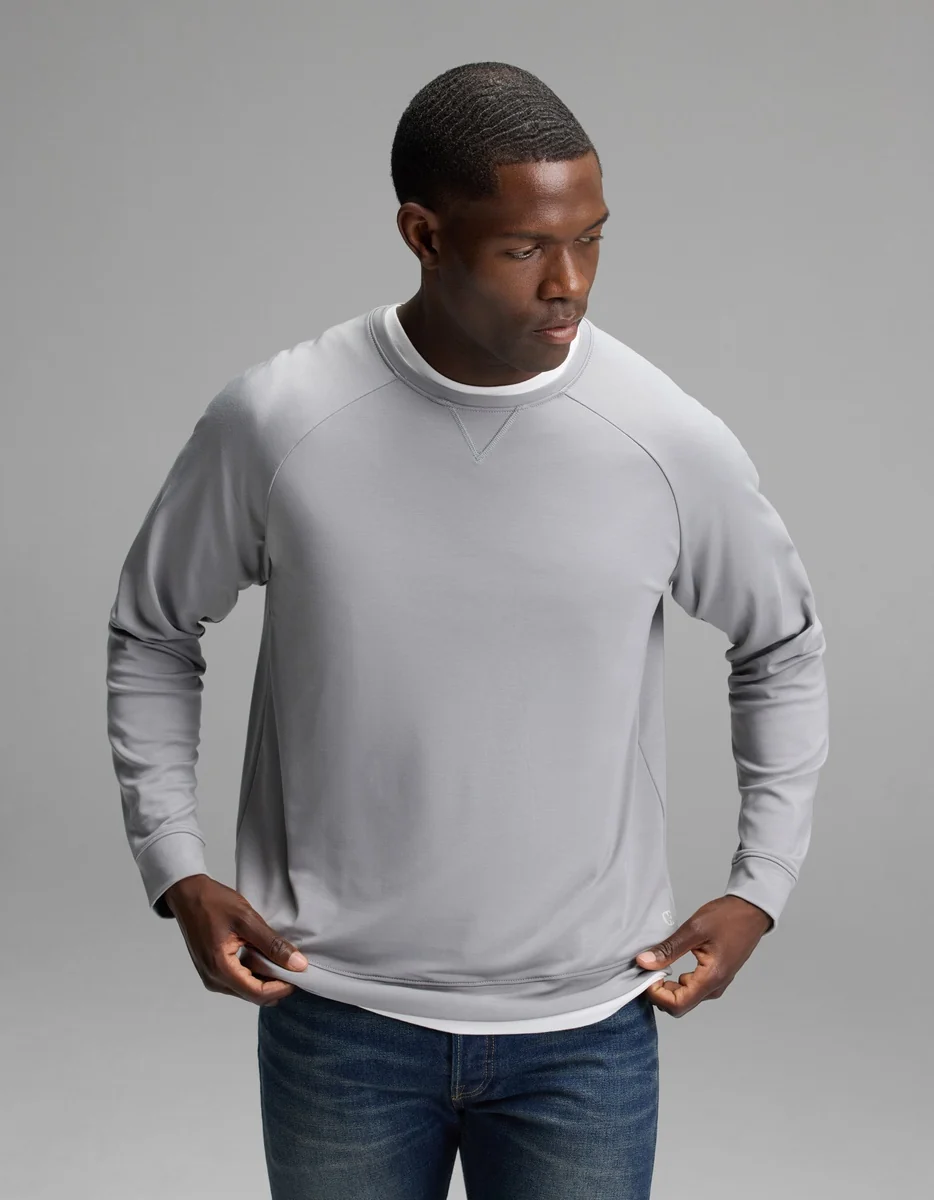 Men's Brushed Bamboo Pullover Crew