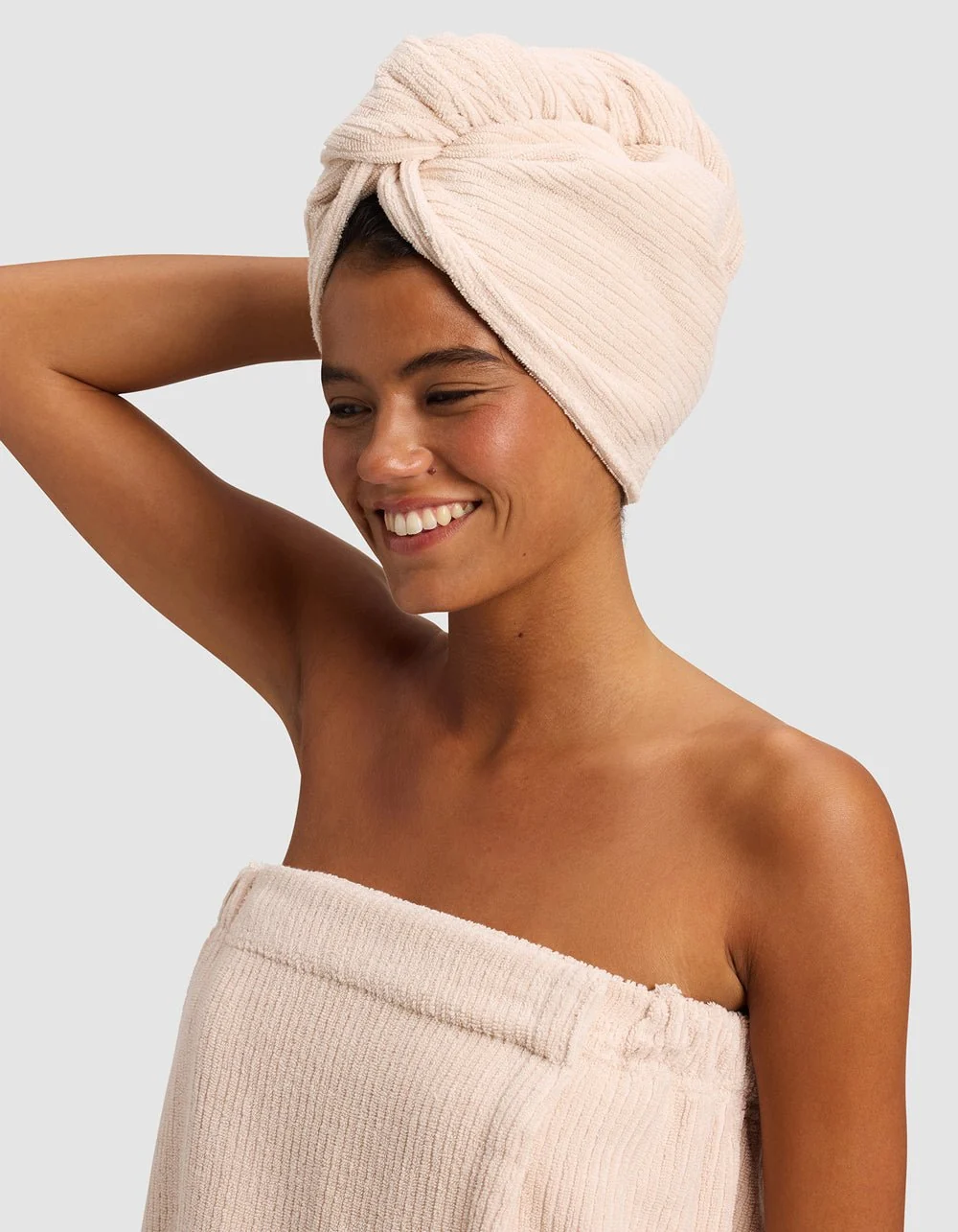 Ribbed Terry Hair Towel - Last Chance