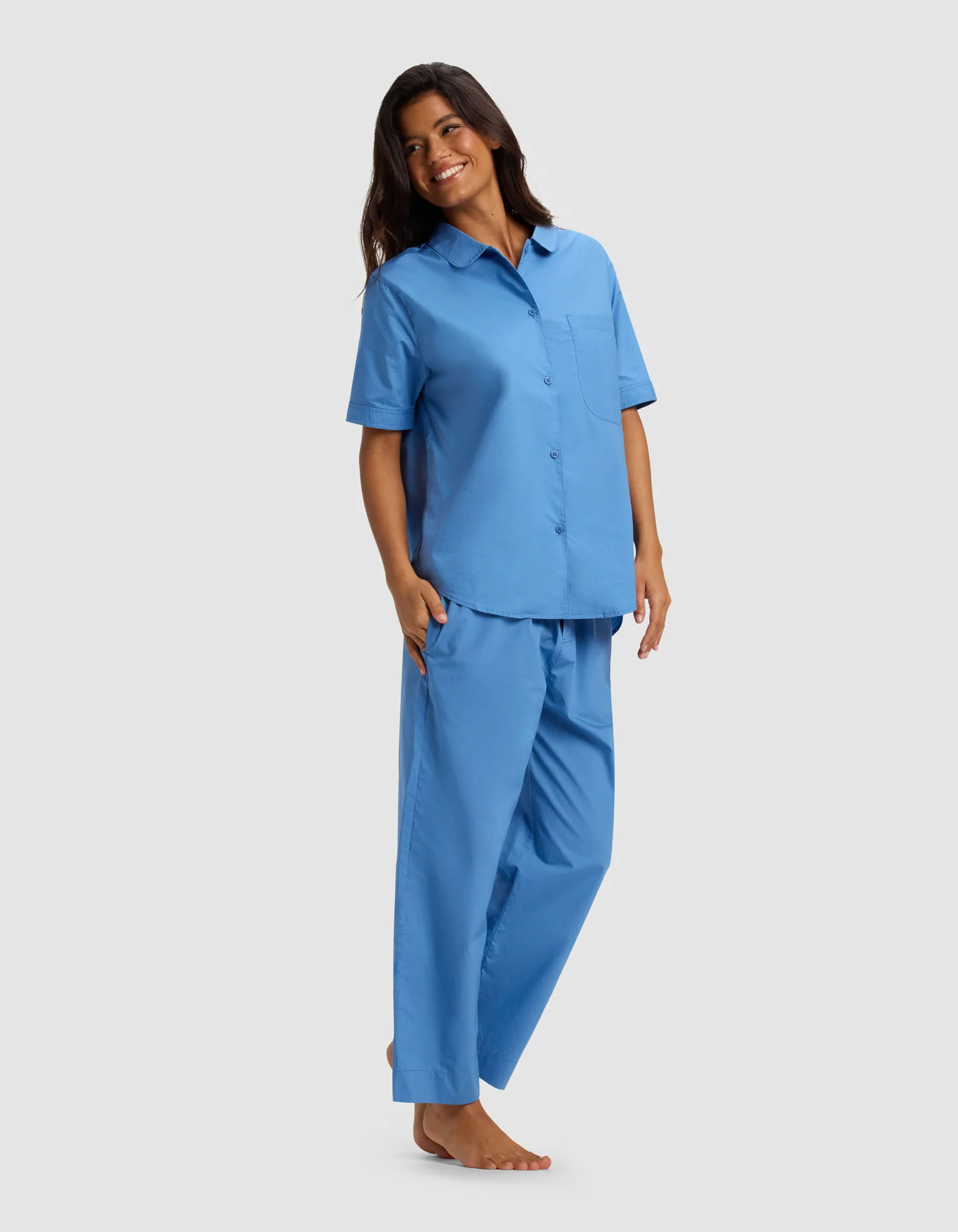 Women's Sutton Short Sleeve & Cropped Pajama Pant Set - Image 2