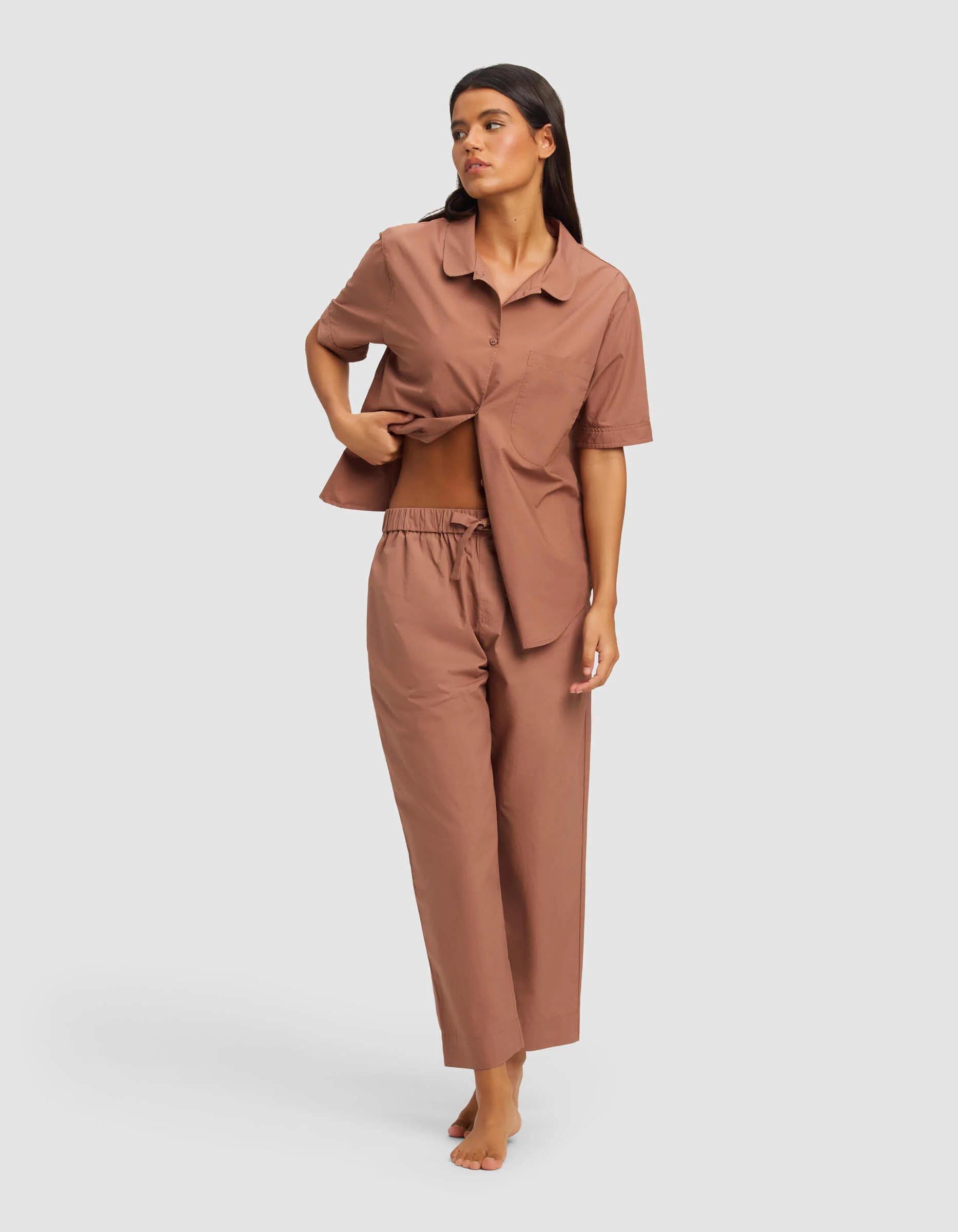 Women's Sutton Short Sleeve & Cropped Pajama Pant Set - Last Chance - Image 24