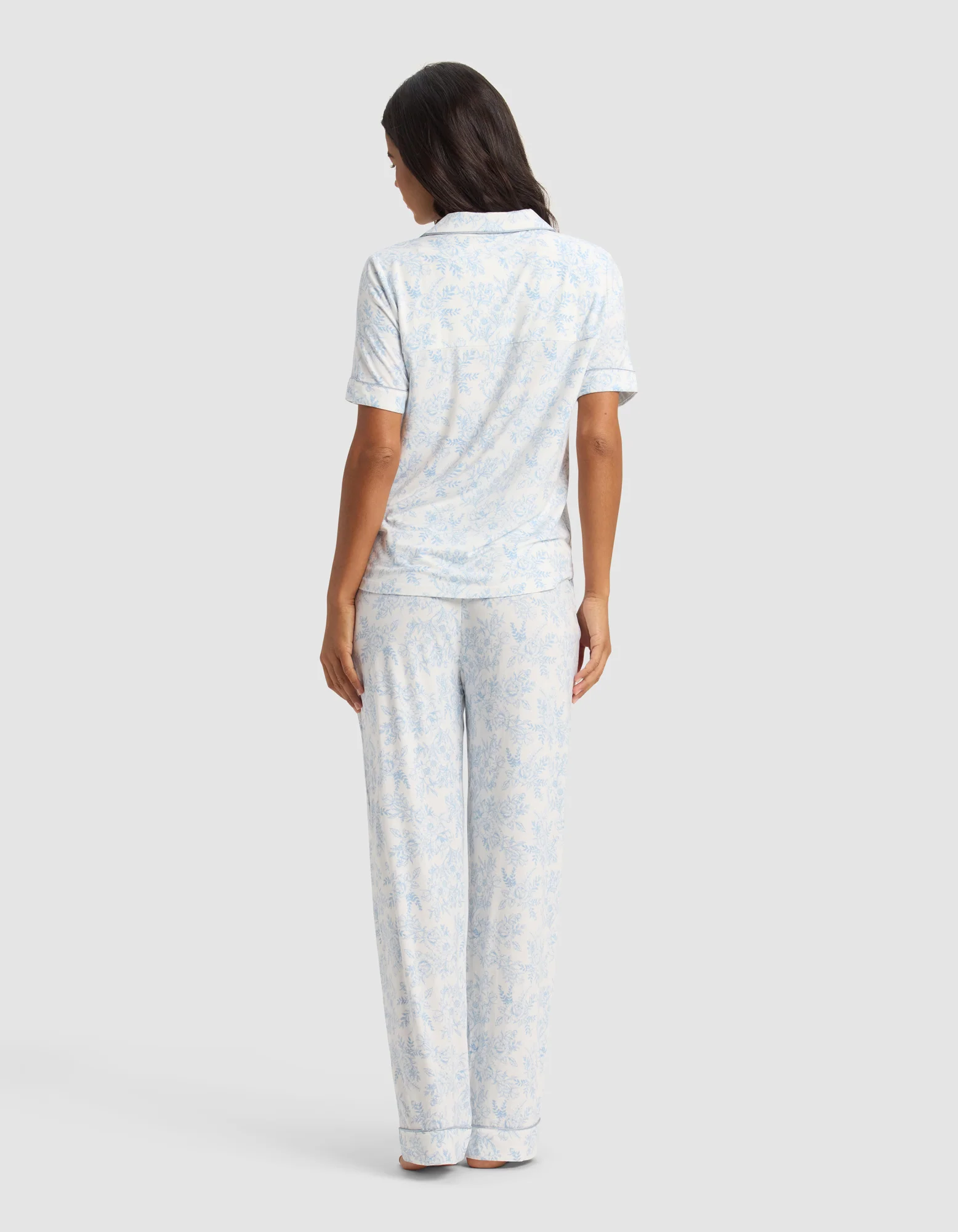 Women's Bamboo Stretch-Knit Short Sleeve & Pant Pajama Set - Last Chance - Image 26