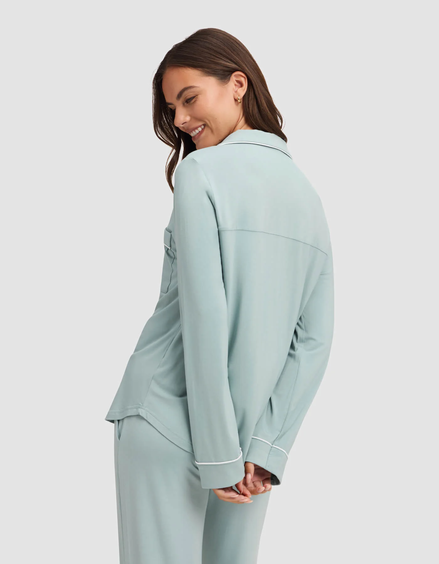 Women's Bamboo Stretch-Knit Long Sleeve Pajama Top - Image 16