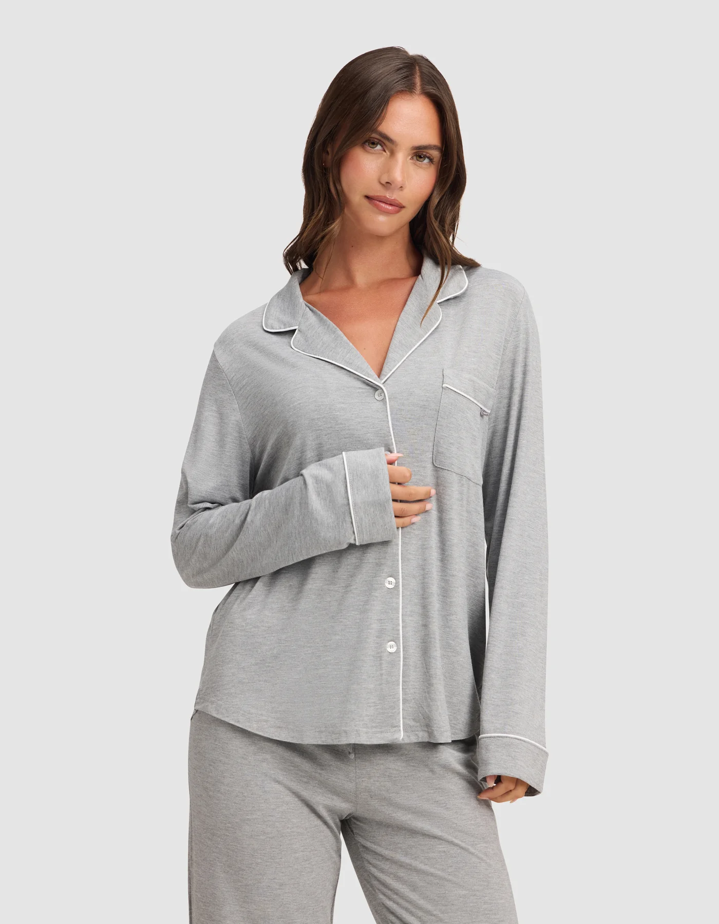 Women's Bamboo Stretch-Knit Long Sleeve Pajama Top TALL - Image 18