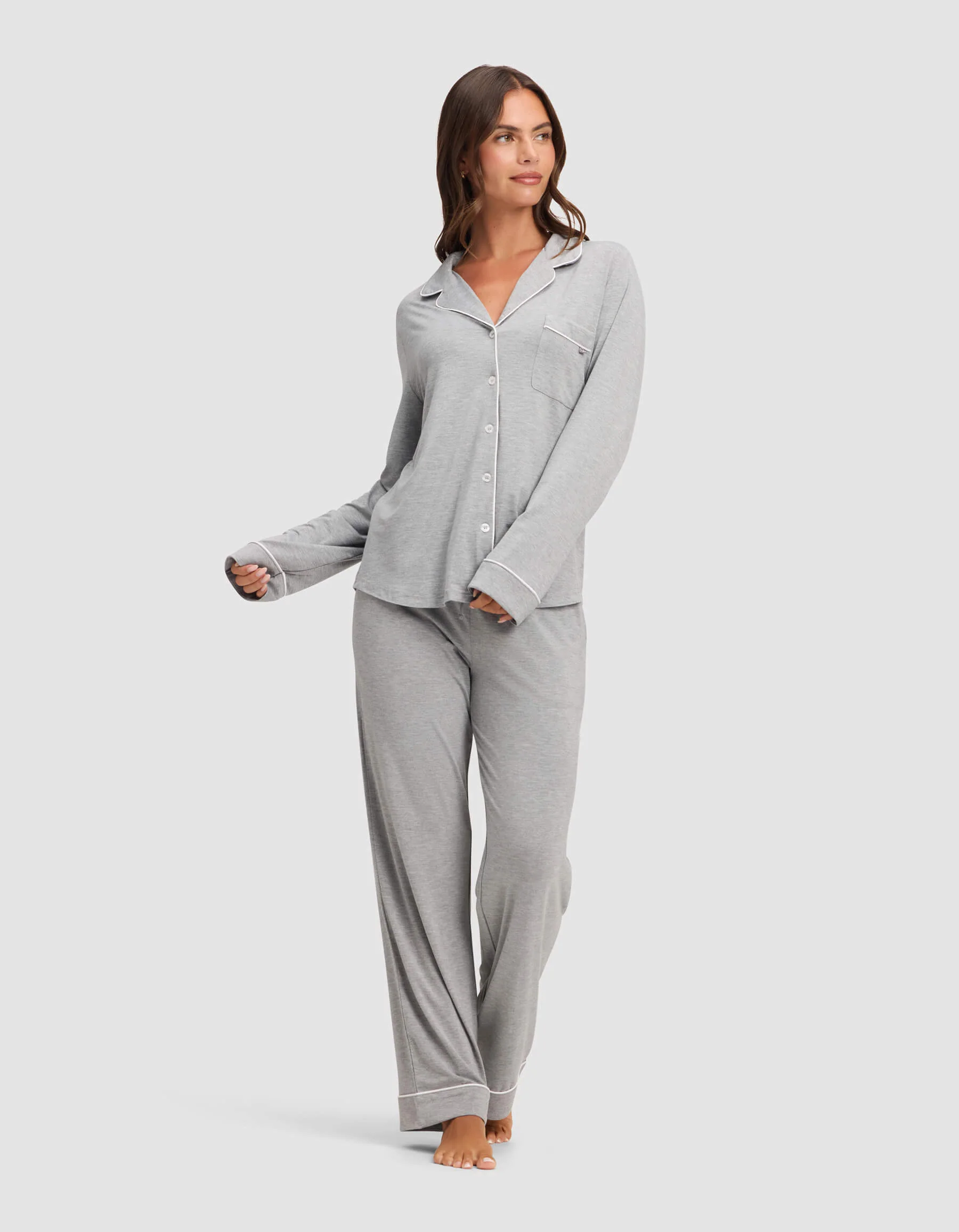 Women's Bamboo Stretch-Knit Long Sleeve Pajama Top - Image 21