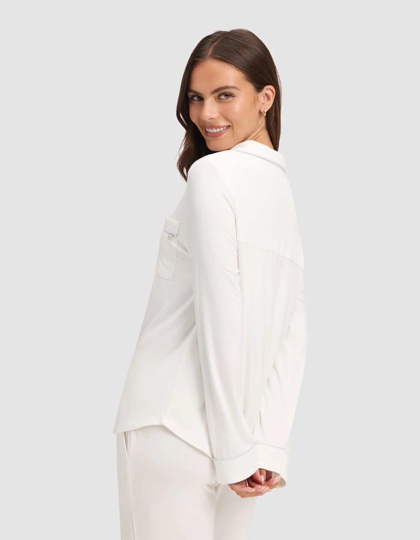 Women's Bamboo Stretch-Knit Long Sleeve Pajama Top - Image 26