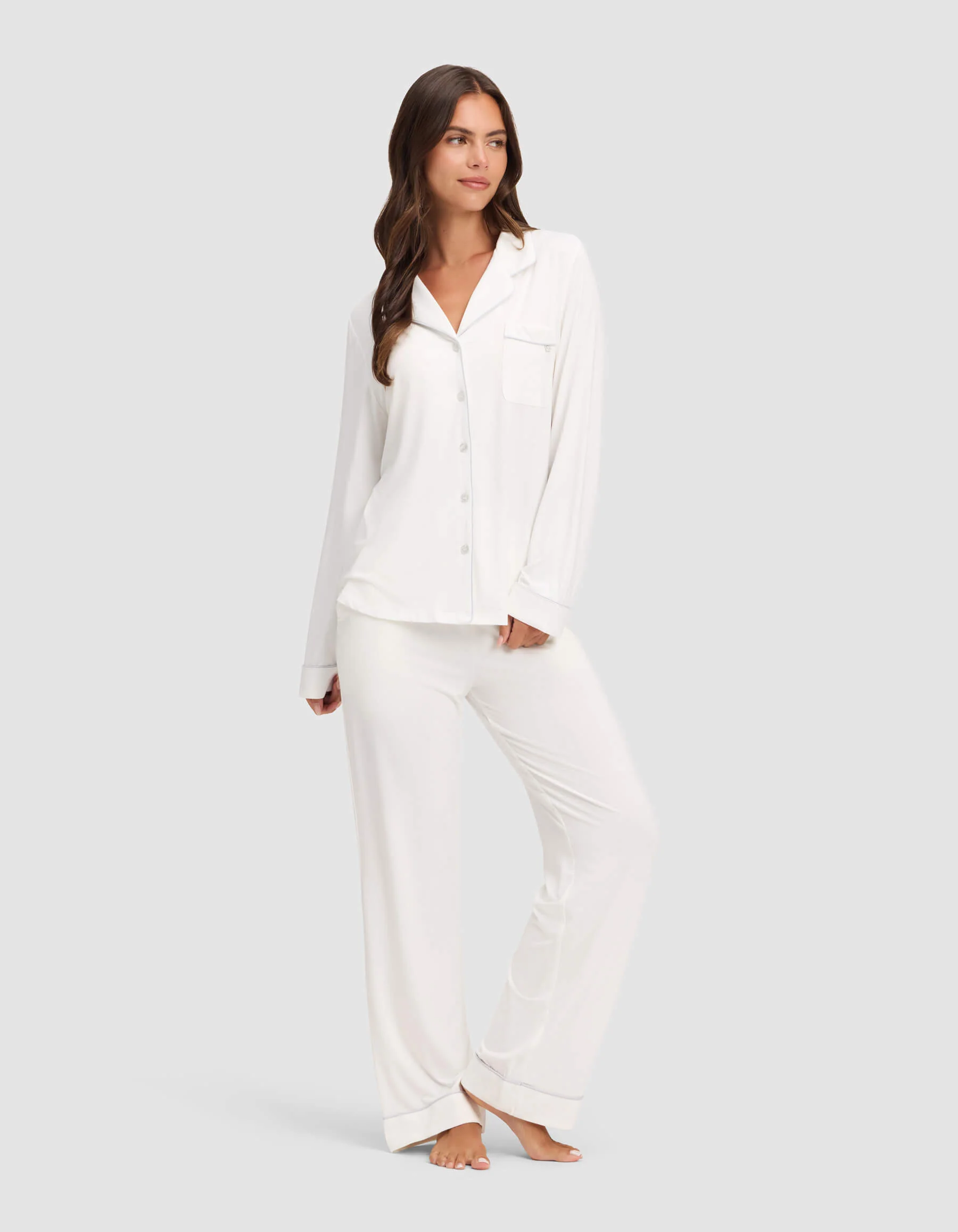 Women's Bamboo Stretch-Knit Long Sleeve Pajama Top - Image 27