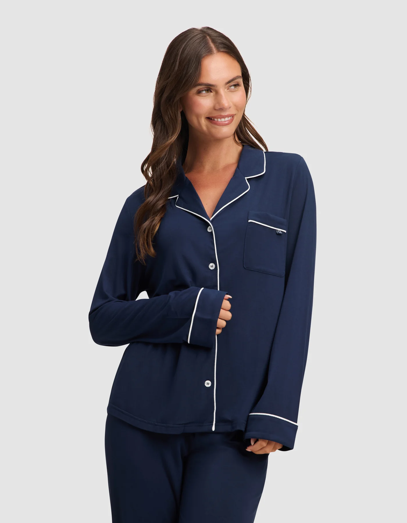 Women's Bamboo Stretch-Knit Long Sleeve Pajama Top TALL - Image 13