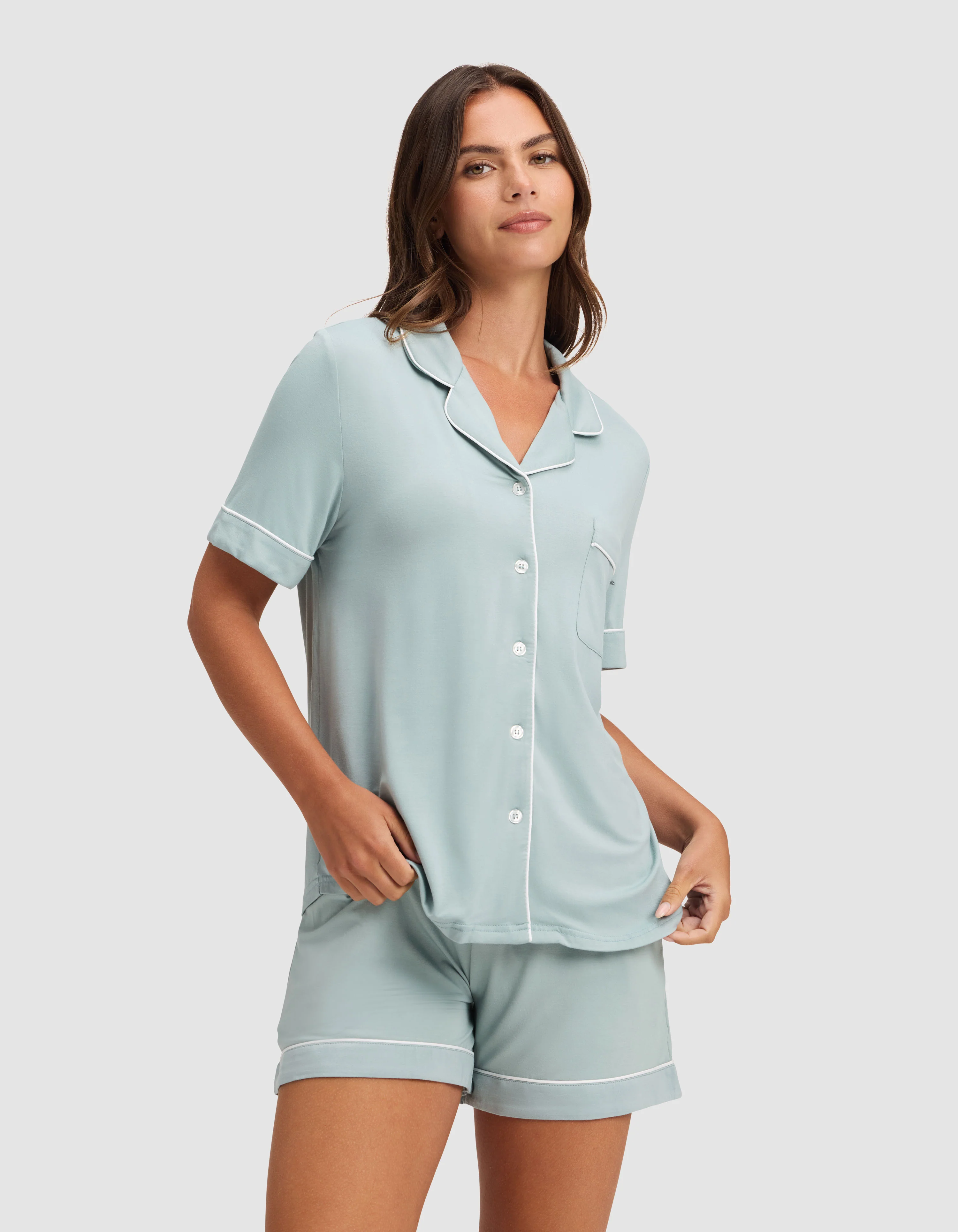 Women's Bamboo Stretch-Knit Short Sleeve Pajama Set - Image 20