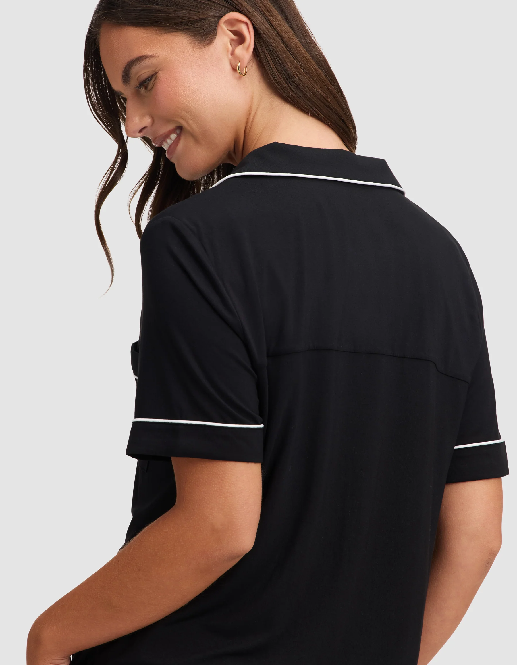 Women's Bamboo Stretch-Knit Short Sleeve & Pant Pajama Set - Image 21