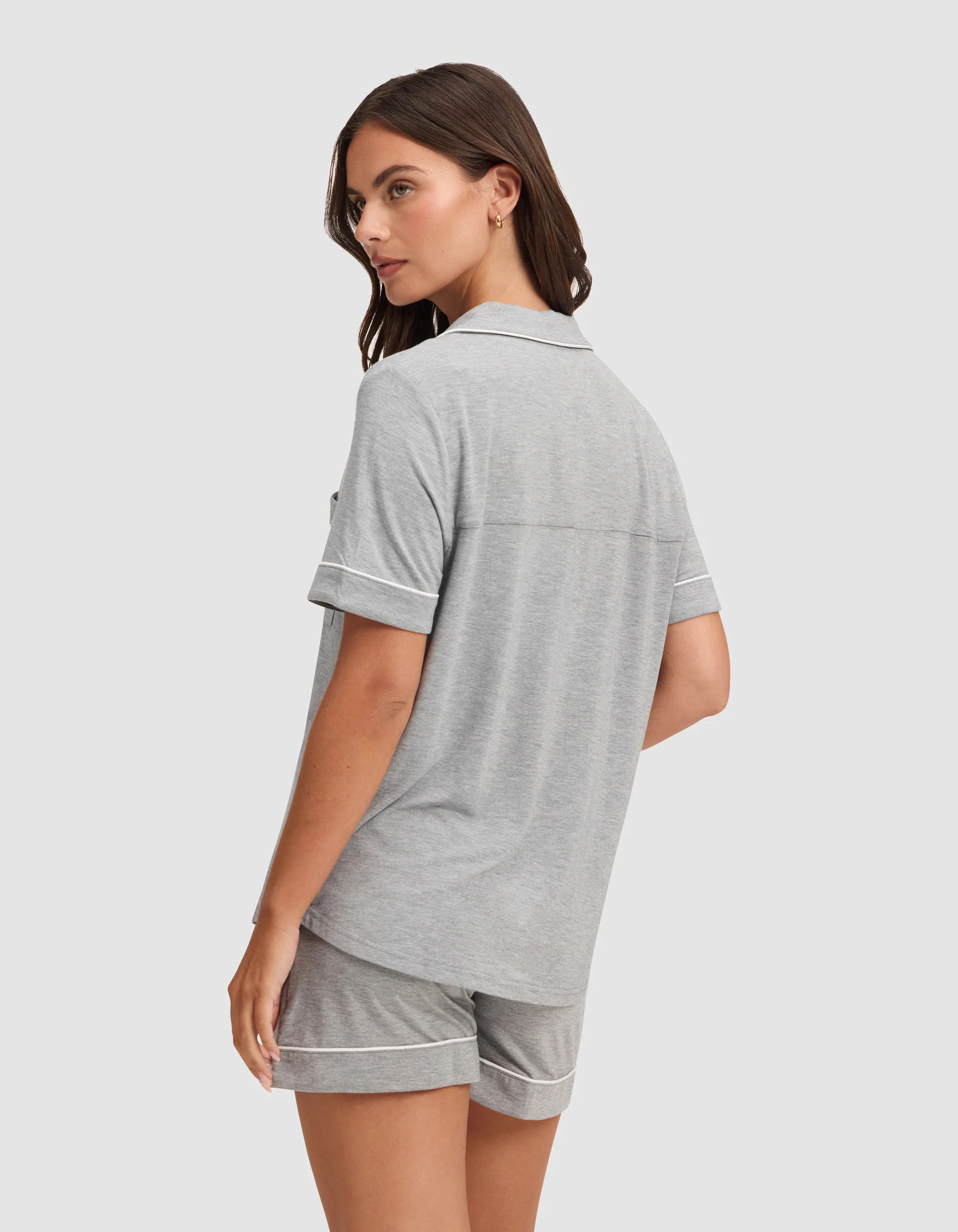 Women's Bamboo Stretch-Knit Short Sleeve Pajama Top - Image 19