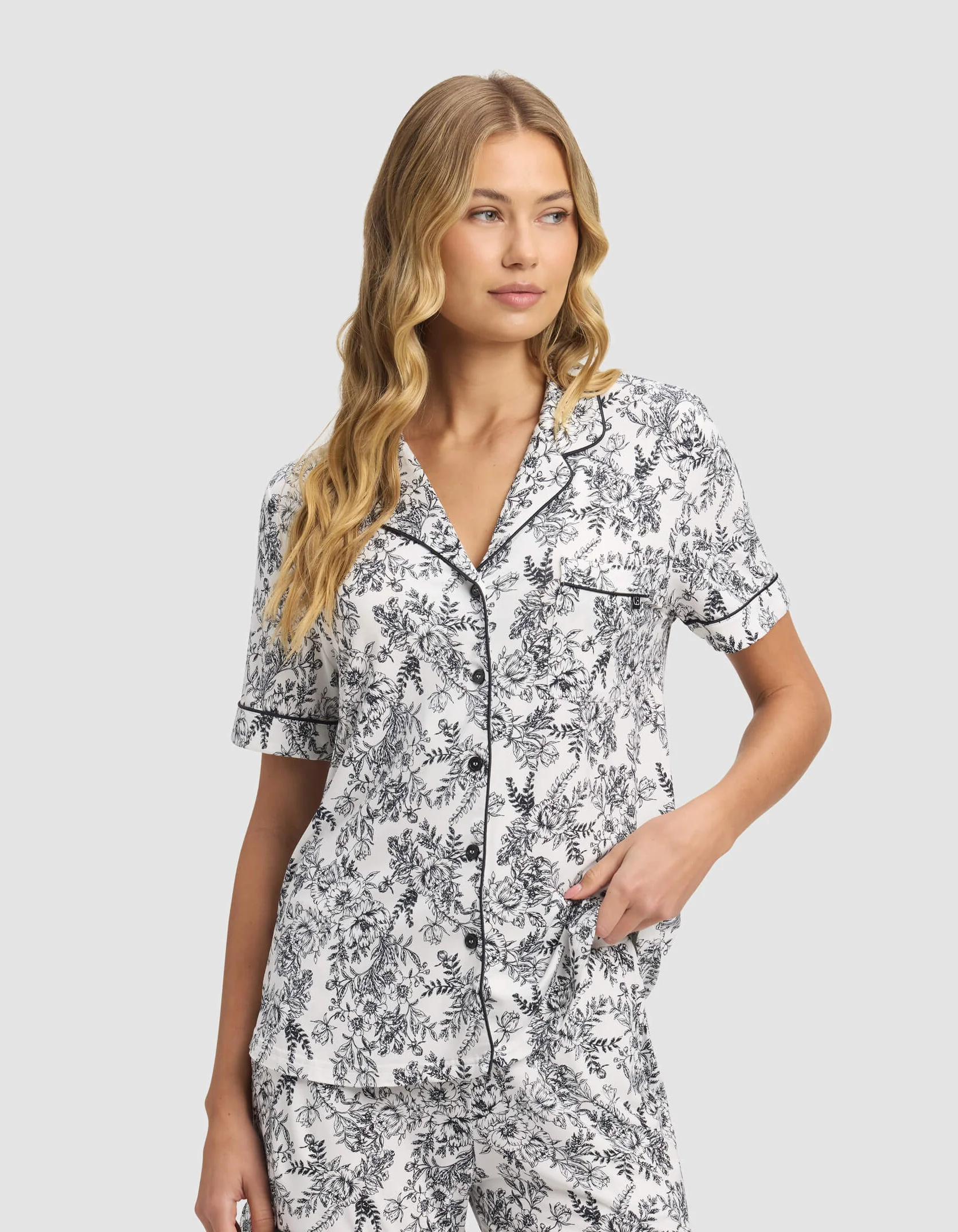 Women's Bamboo Stretch-Knit Short Sleeve Pajama Set - Last Chance - Image 21