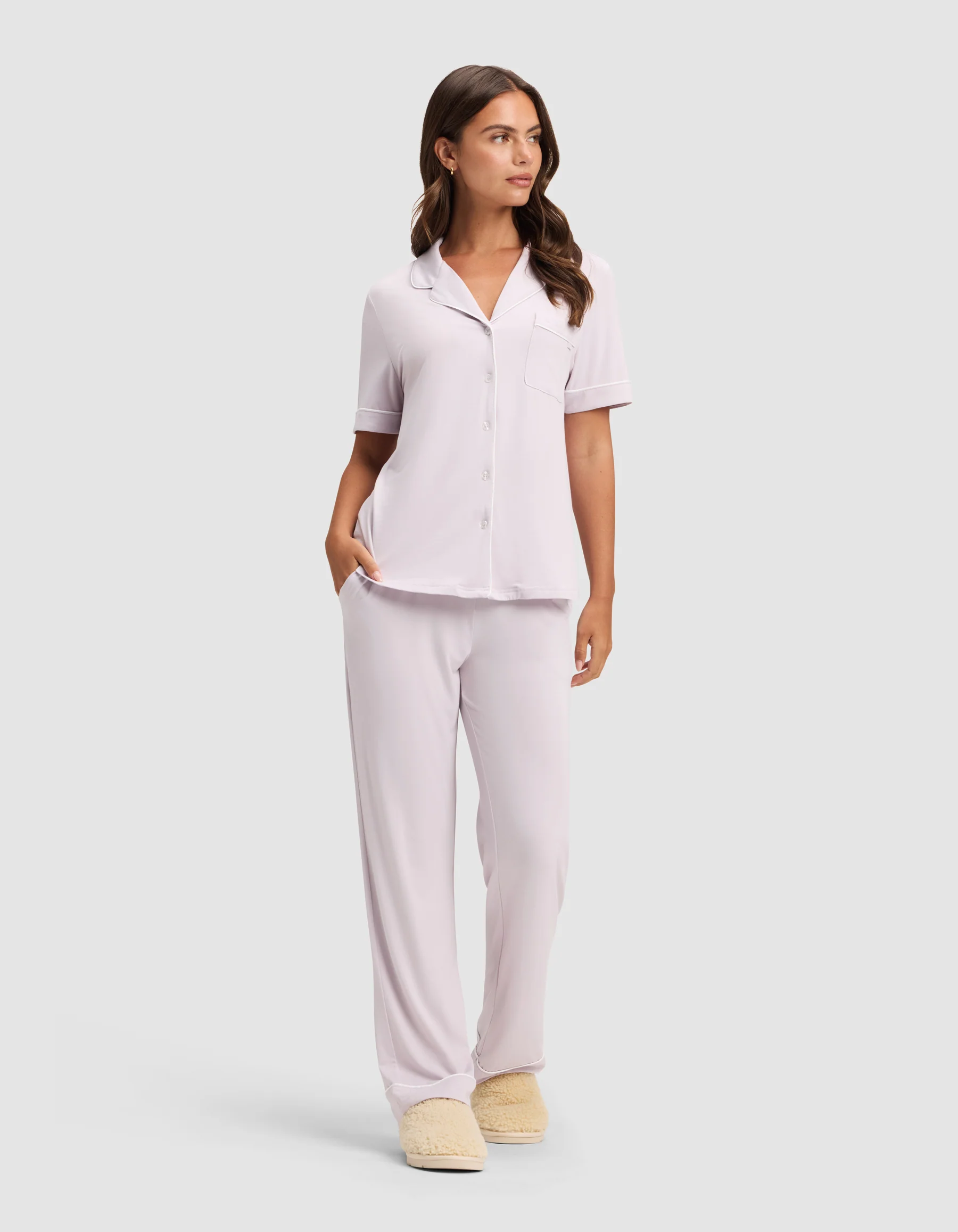Women's Bamboo Stretch-Knit Short Sleeve Pajama Top - Image 26