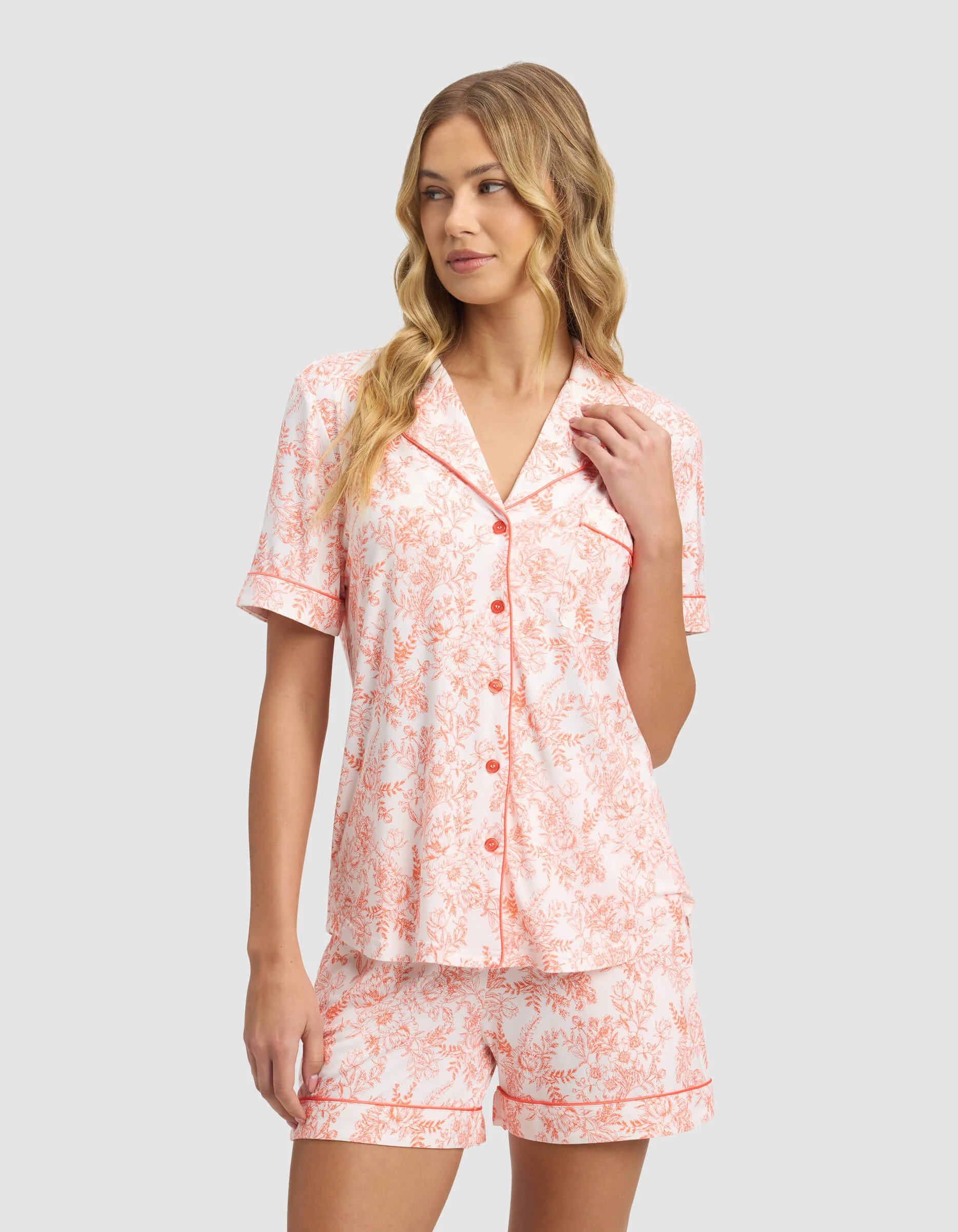 Women's Bamboo Stretch-Knit Short Sleeve Pajama Top - Last Chance - Image 25