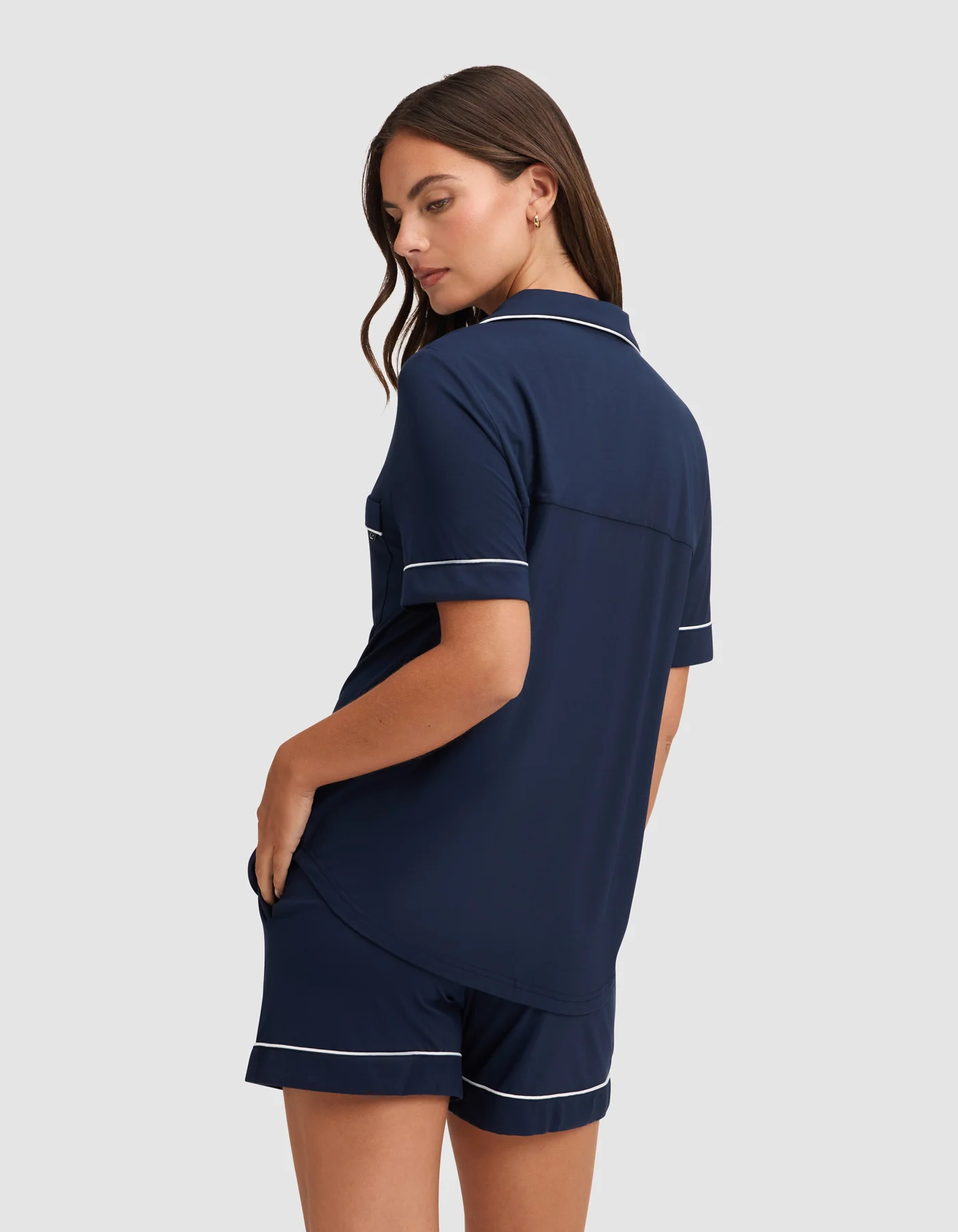 Women's Bamboo Stretch-Knit Short Sleeve Pajama Top - Image 8