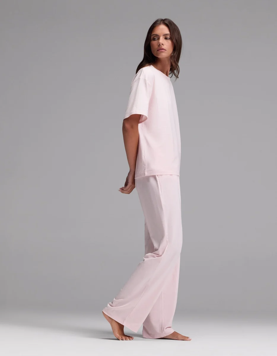 Women's First Layer Pajama Short Sleeve Tee & Pajama Pant Set - Image 3