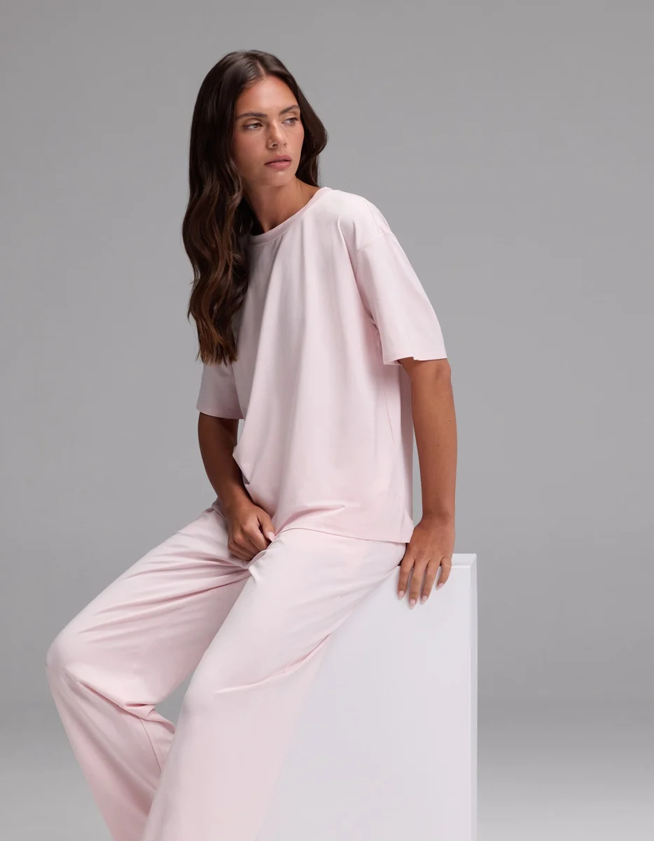 Women's First Layer Pajama Short Sleeve Tee & Pajama Pant Set - Image 4