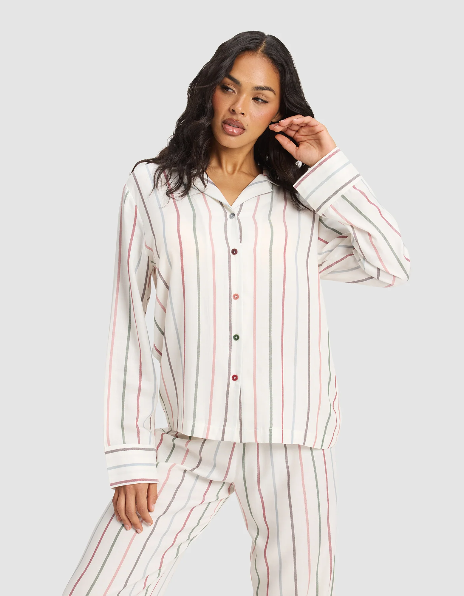 Women's Soft Woven Long Sleeve Pajama Set - Last Chance - Image 9