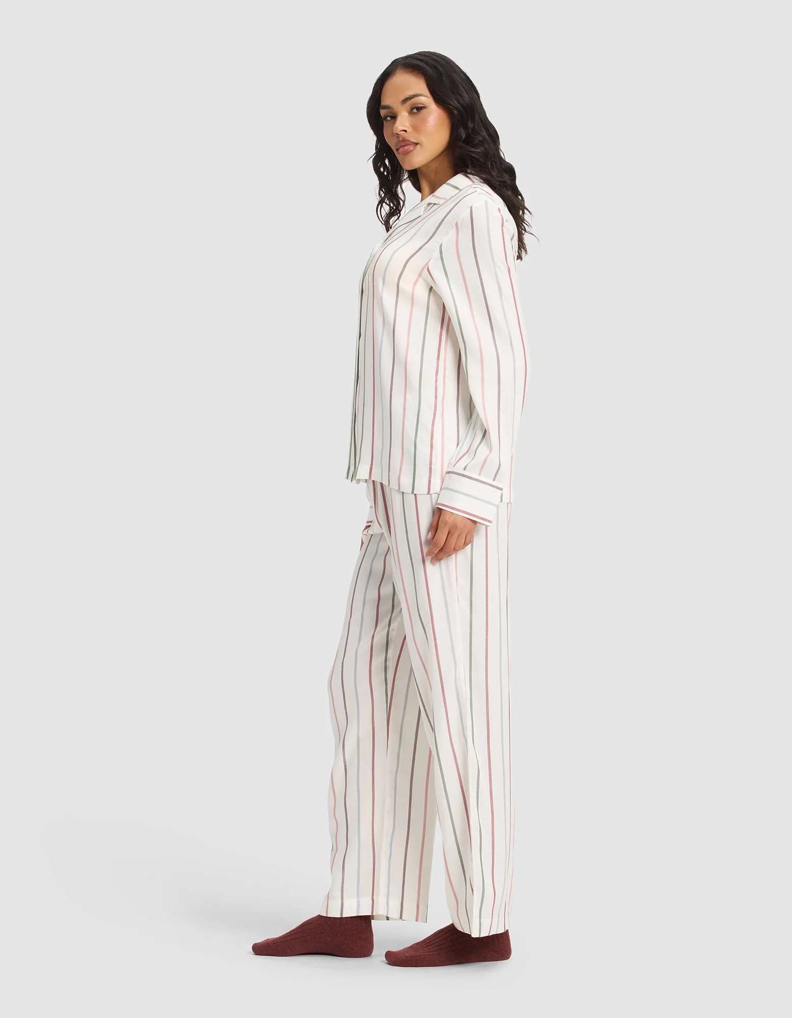 Women's Soft Woven Long Sleeve Pajama Set - Last Chance - Image 4